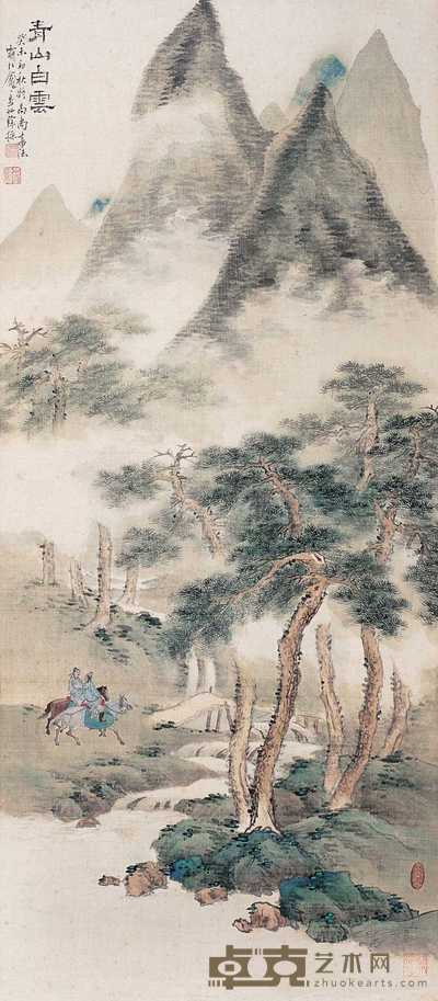 徐操 1943年作 青山白云 镜心 108×47cm